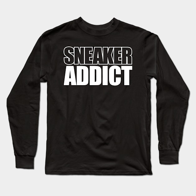 Sneaker Addict Outline Design Long Sleeve T-Shirt by Tee4daily